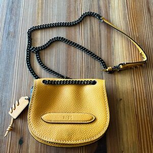 Coach Purse with Chain Strap - Gold/yellow color